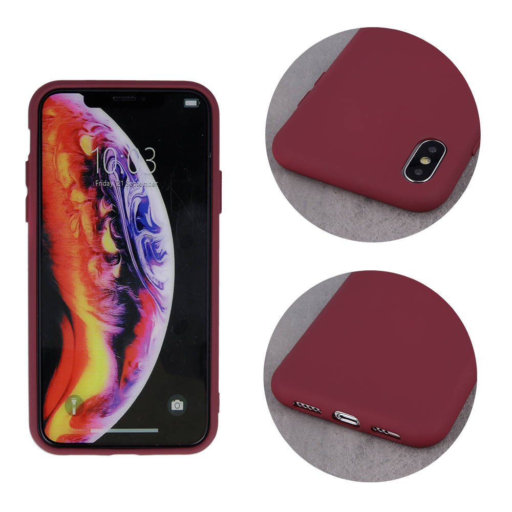 Kryt Motorola Moto E7 Plus Silicone case burgundy