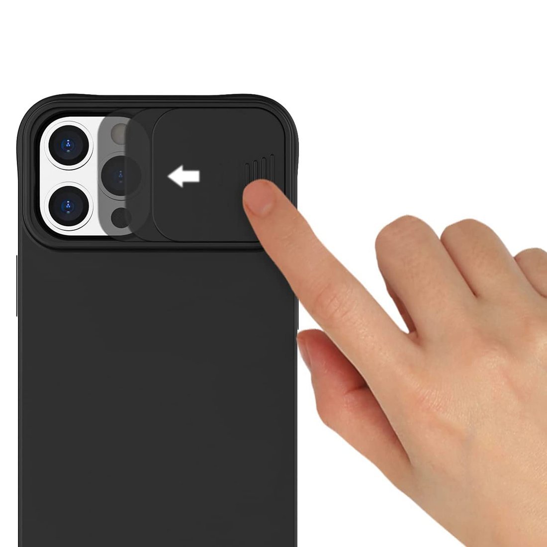 Kryt iPhone 12 s krytem fotoaparátu - černý