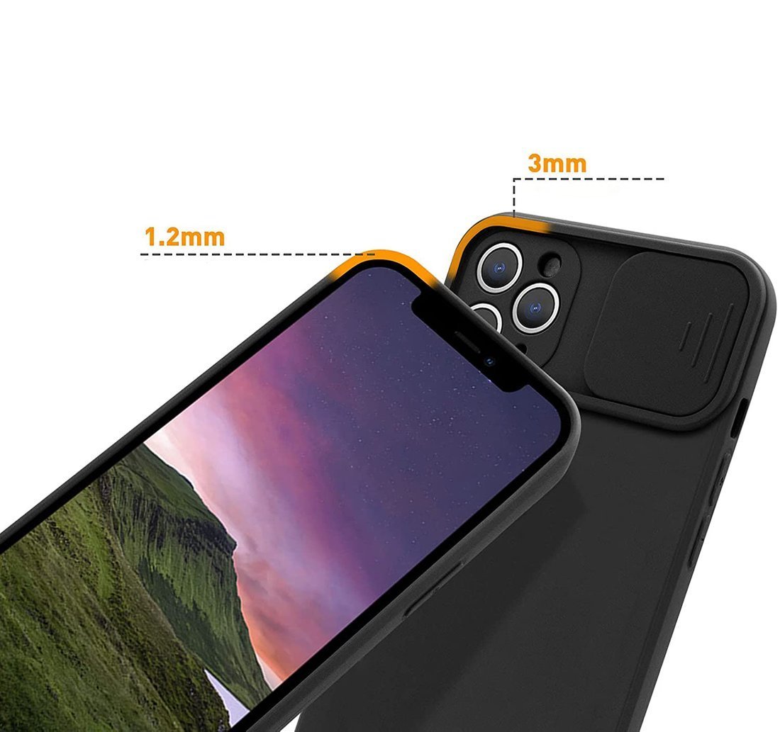 Kryt iPhone 12 s krytem fotoaparátu - černý