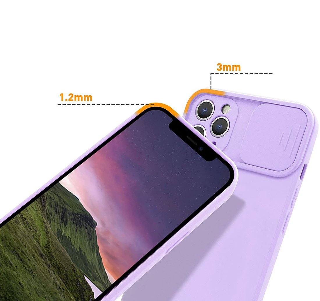 Kryt iPhone 11 Pro Max s krytem fotoaparátu - světle fialový