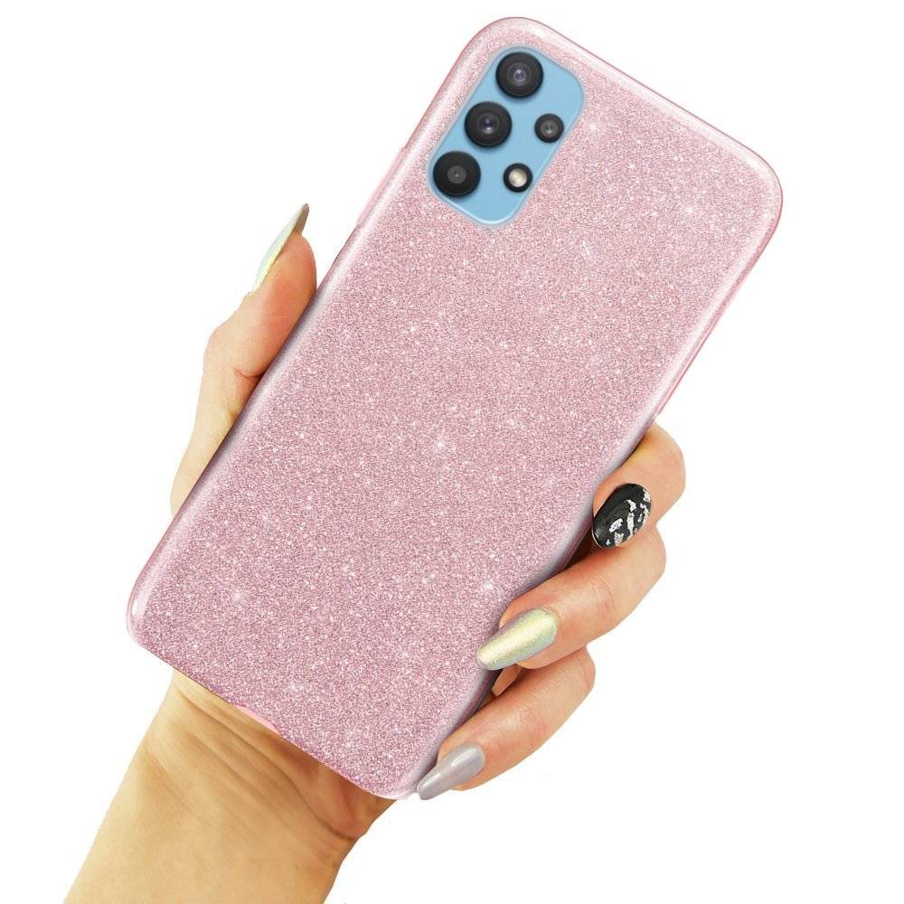 Kryt Samsung Galaxy A72 třpytky růžová