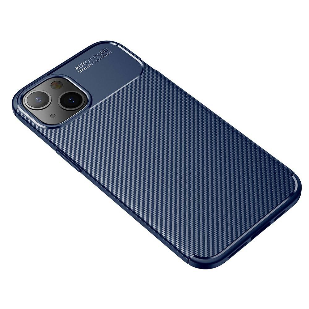 Kryt iPhone 13 mini Armored Shockproof Carbon Fiber modrý