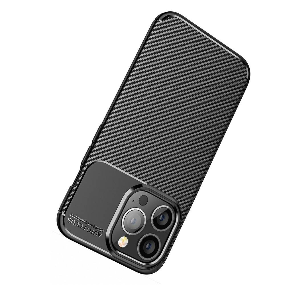 Kryt iPhone 13 Pro Max Armored Shockproof Carbon Fiber černý