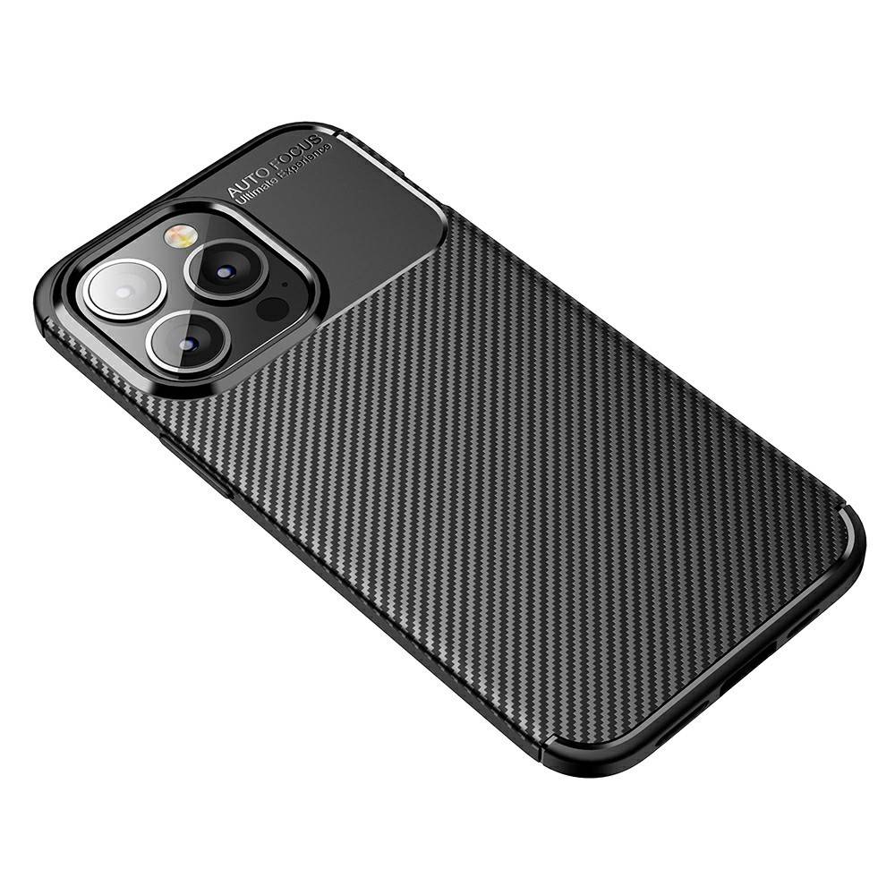 Kryt iPhone 13 Pro Max Armored Shockproof Carbon Fiber černý