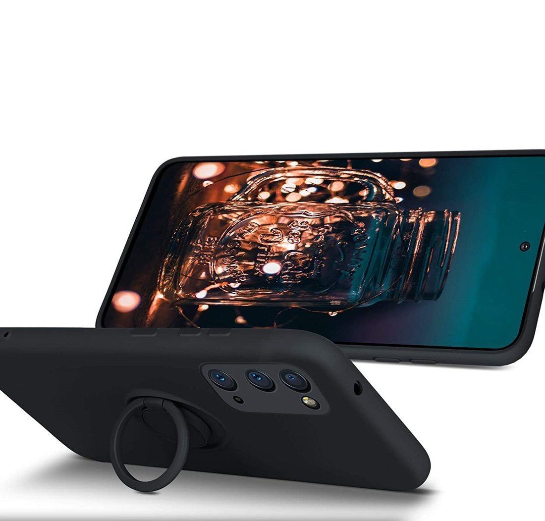 Kryt Samsung Galaxy A32 5G  Silicone Ring Magnetic Stand černý