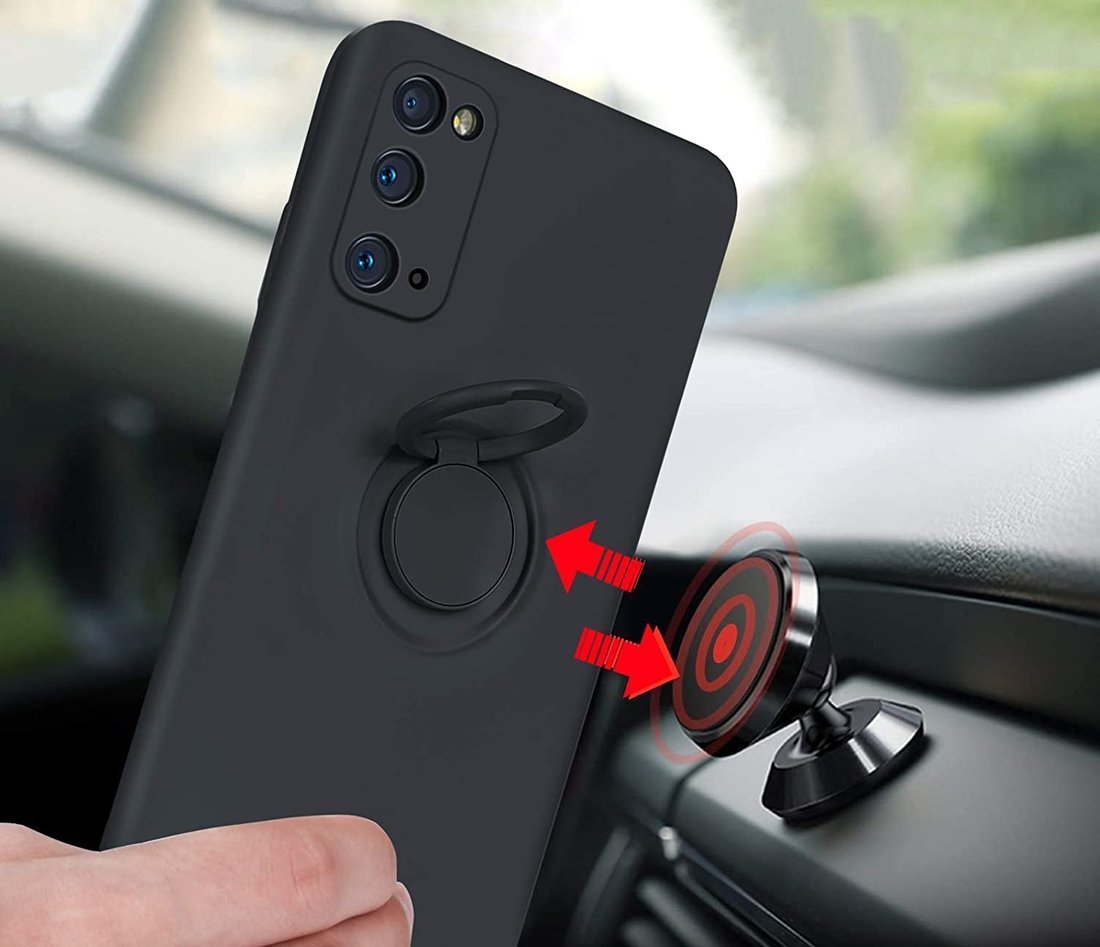 Kryt Samsung Galaxy A32 5G  Silicone Ring Magnetic Stand černý
