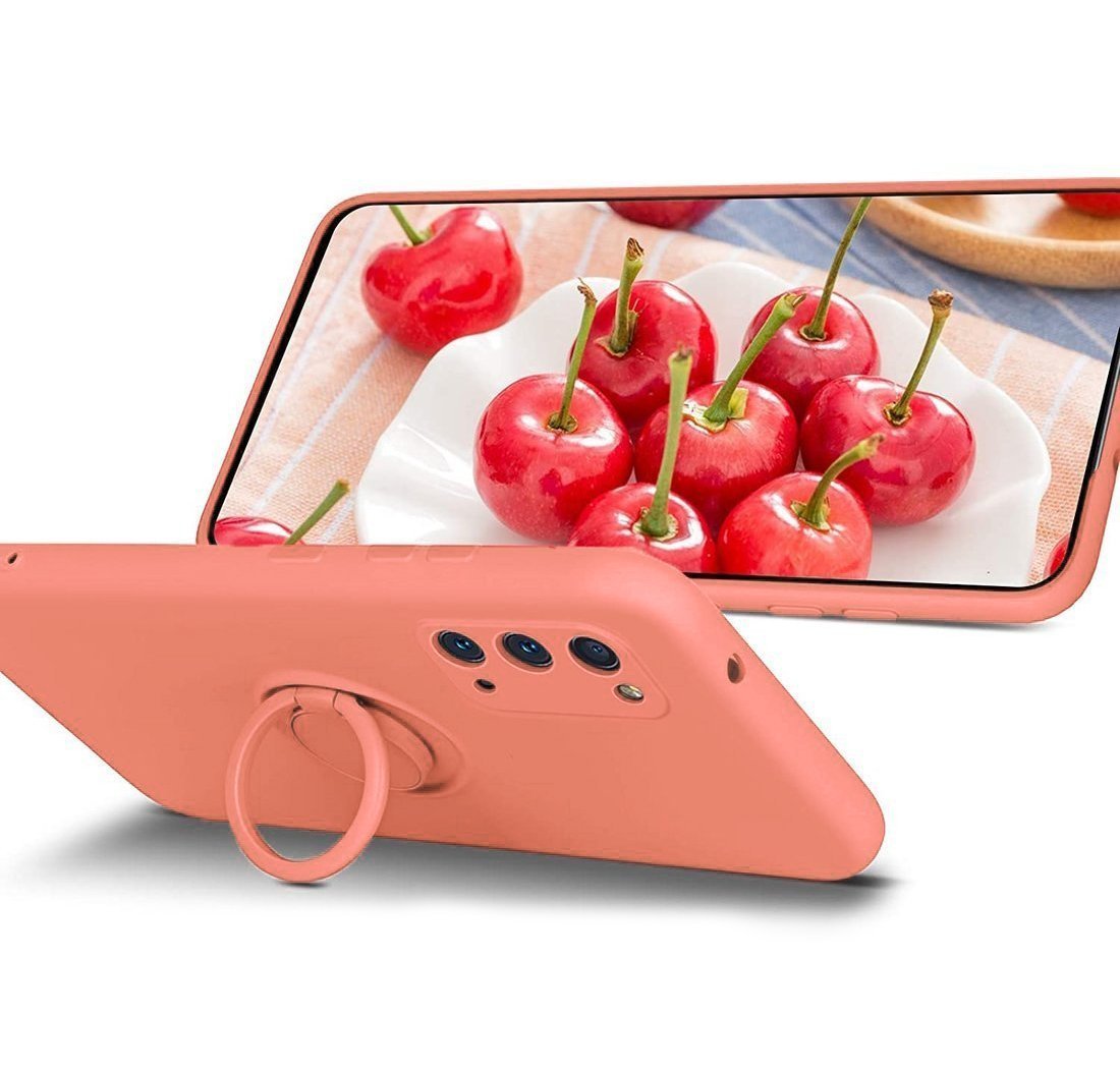 Kryt Samsung Galaxy A32 5G  Silicone Ring Magnetic Stand růžový