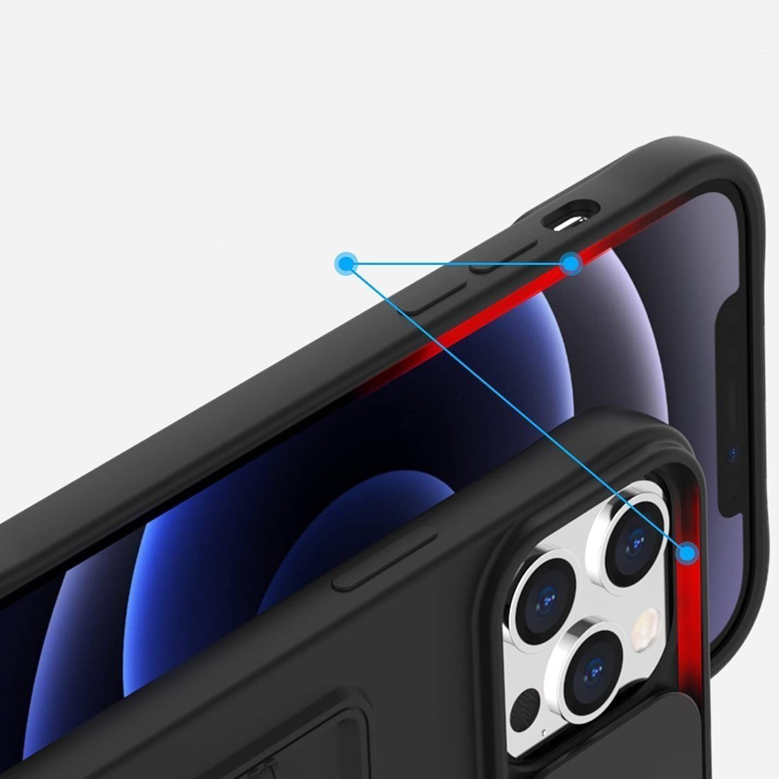 Kryt Samsung Galaxy A22 4G s krytem fotoaparátu - černý