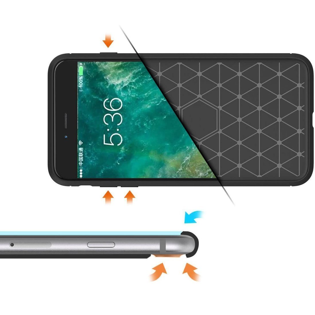 Kryt iPhone 5 Armored Carbon black