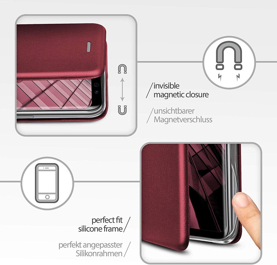 Pouzdro iPhone 13 Pro Max Elegance burgundy