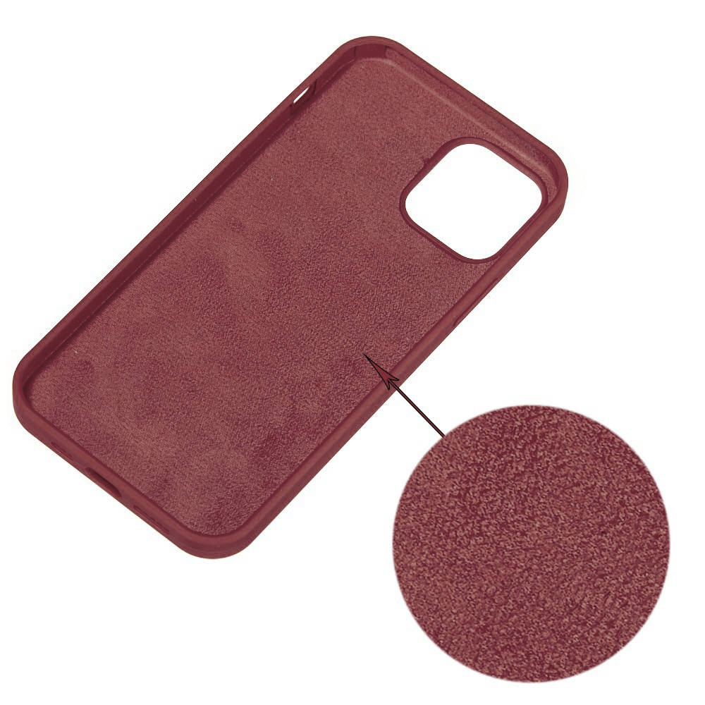 Kryt iPhone 13 Pro Max Silicone case vínový