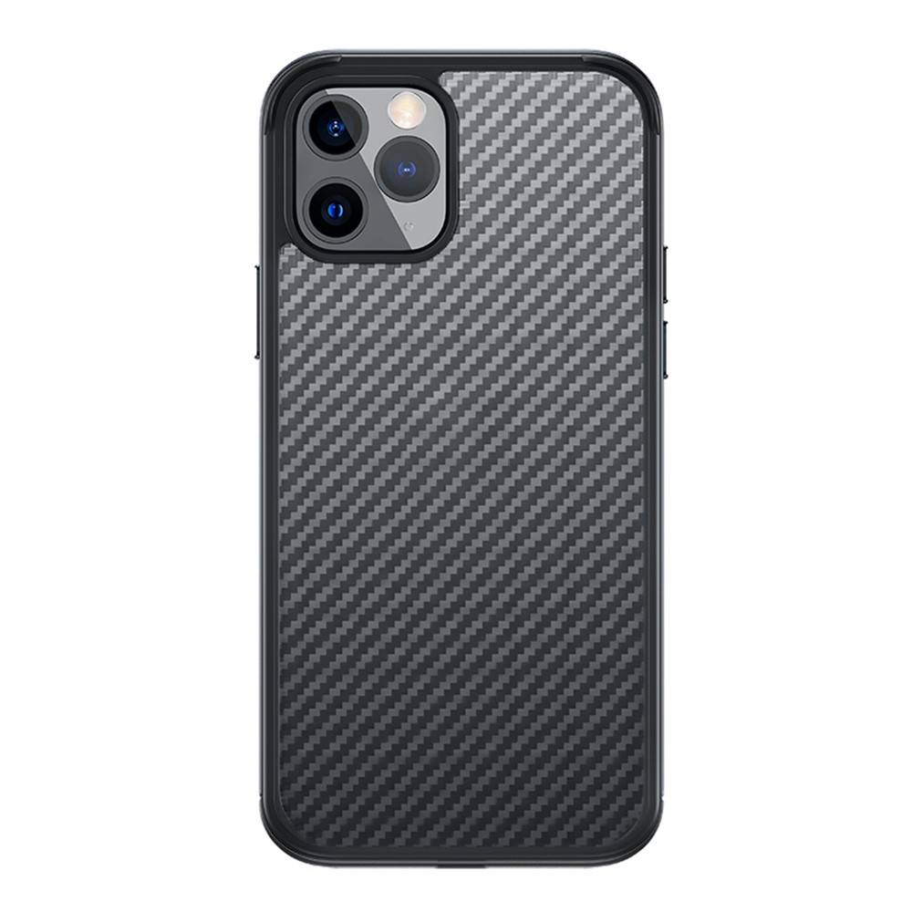 Kryt iPhone 12 Pro Max Sulada Carbon Fiber Hybrid černý