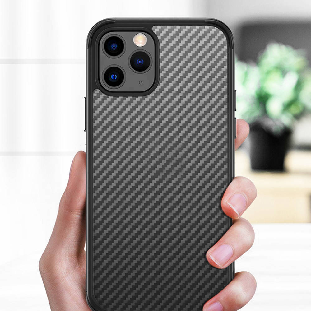 Kryt iPhone 13 Pro Max Sulada Carbon Fiber Hybrid černý