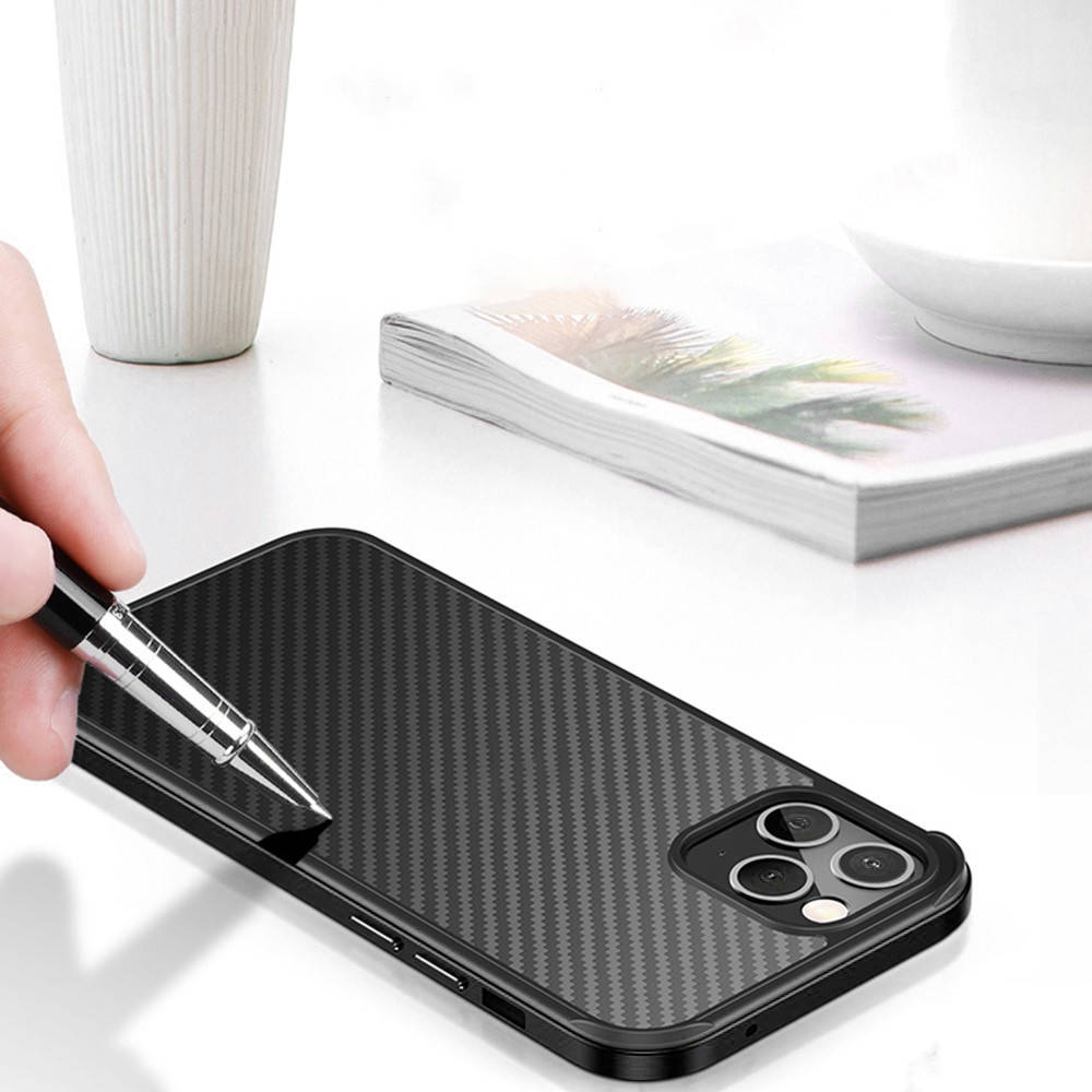 Kryt iPhone 13 Pro Max Sulada Carbon Fiber Hybrid černý