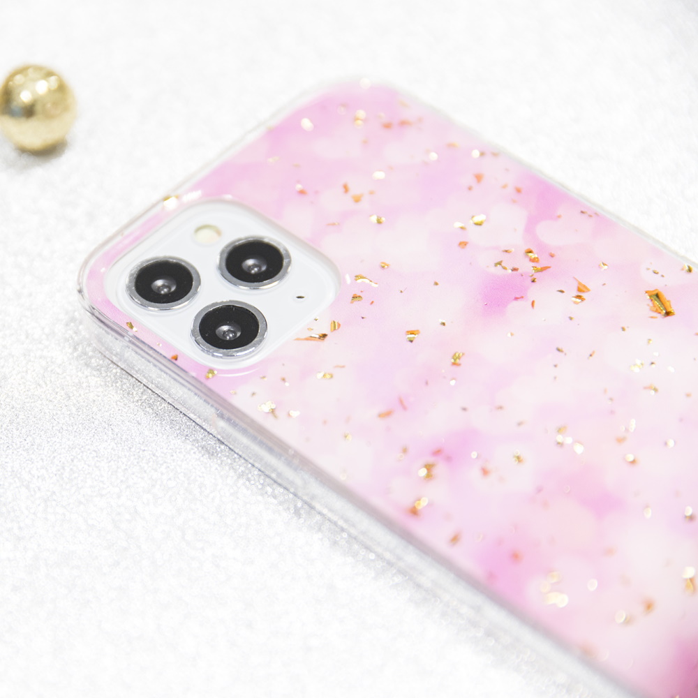 Kryt Samsung Galaxy A22 4G Silicone Gold Glam pink