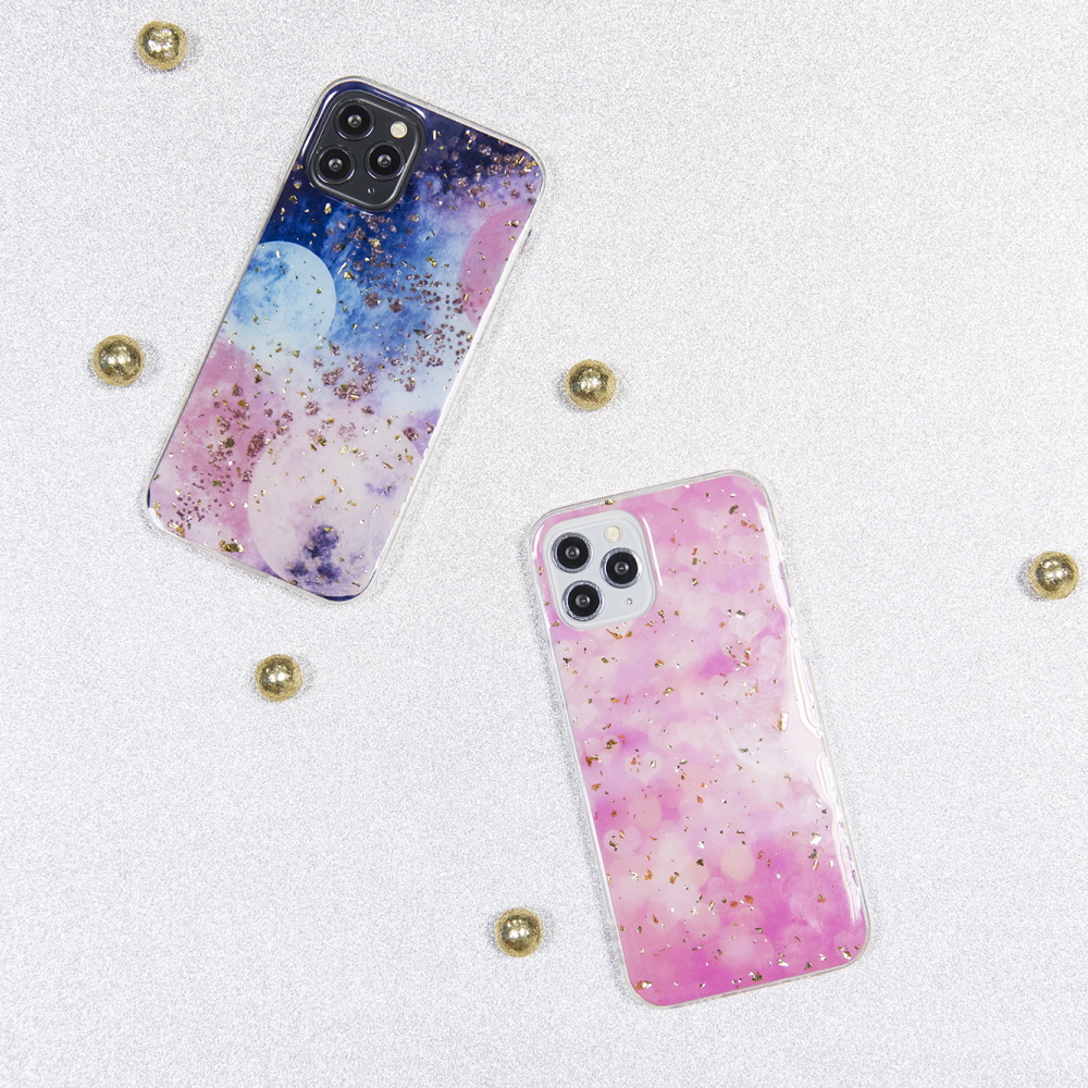 Kryt Samsung Galaxy A22 4G Silicone Gold Glam pink