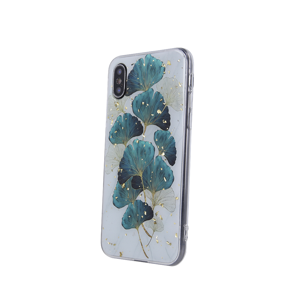 Kryt Samsung Galaxy A12 Silicone Gold Glam leaves
