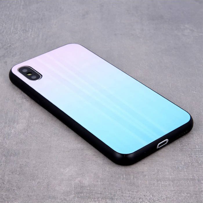 Kryt Samsung Galaxy A42 5G Glass case Gradient blue & pink