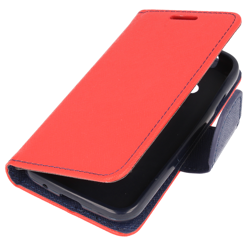  Pouzdro flip fancy Samsung Galaxy A42 5G červená/modrá