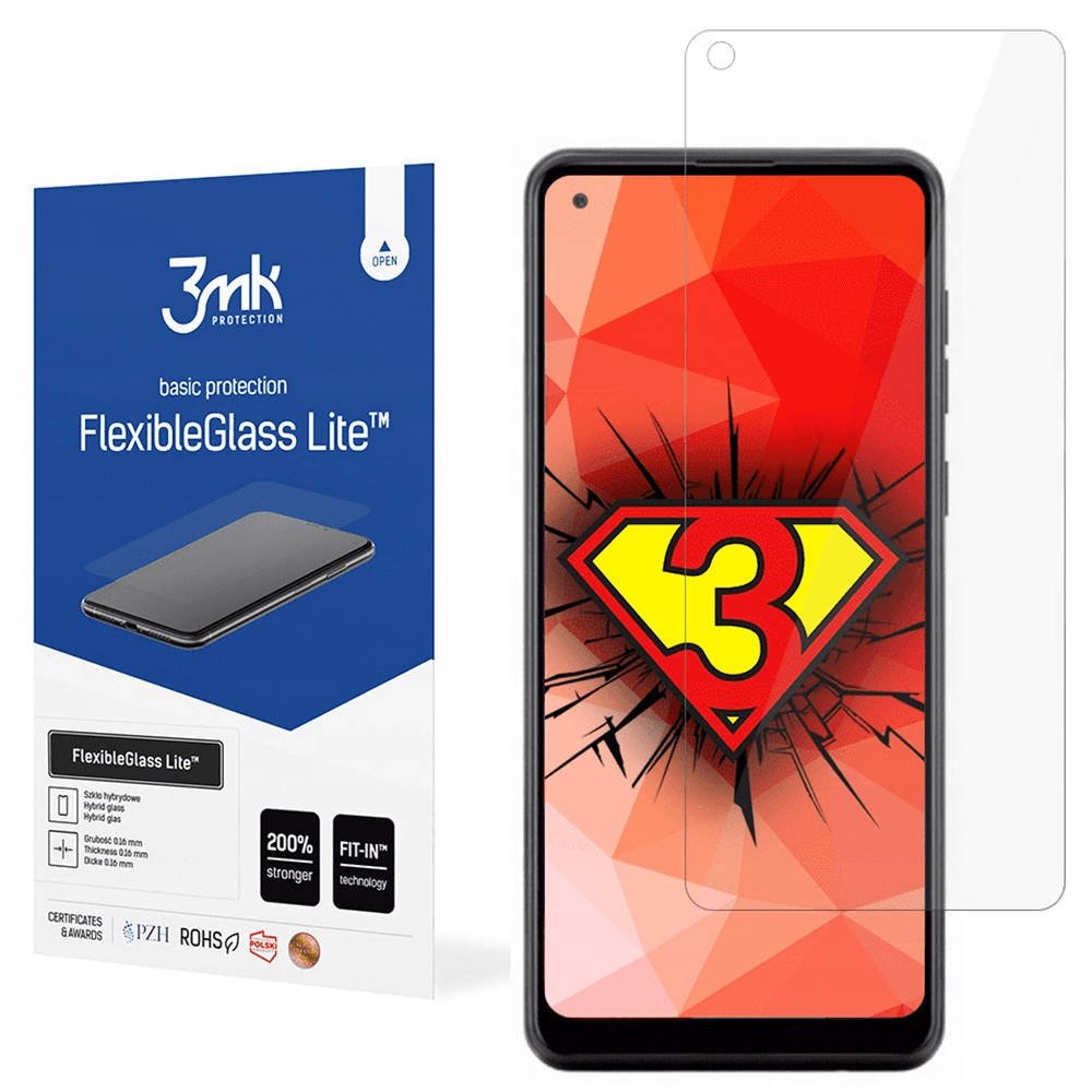 Hybridní sklo Motorola Moto G9 Power - 3mk Flexible Glass Lite thin (0.16mm)