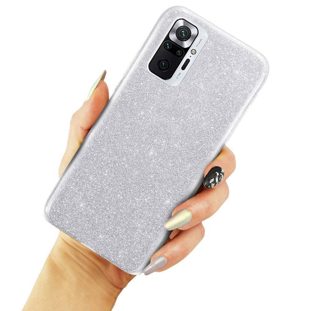 Kryt Xiaomi Redmi Note 11 5G / Poco M4 Pro 5G / Redmi Note 11T 5G / Redmi Note 11S 5G třpytky stříbrná