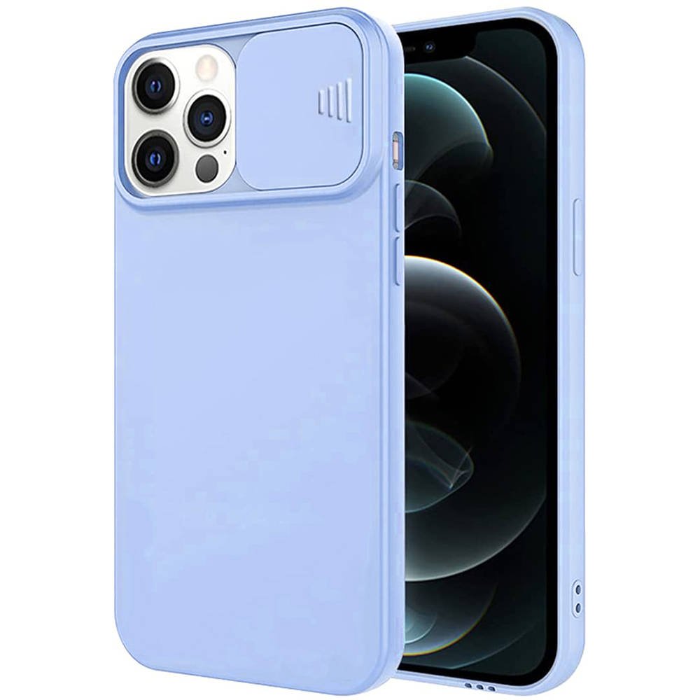 Kryt iPhone 13 Prto s krytem fotoaparátu - světle modrý