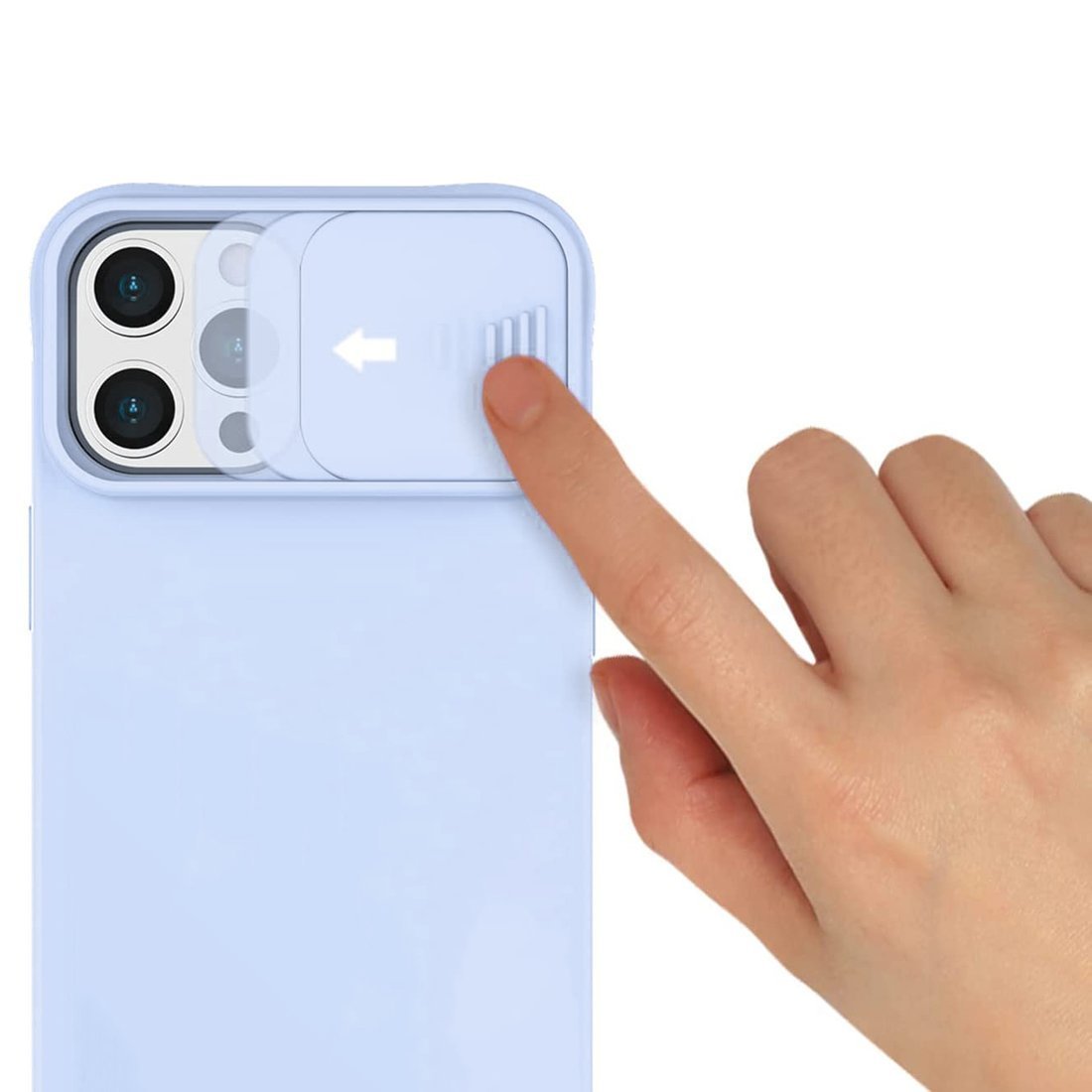 Kryt iPhone 13 Prto s krytem fotoaparátu - světle modrý