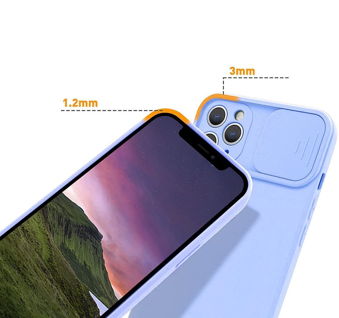Kryt iPhone 13 Prto s krytem fotoaparátu - světle modrý