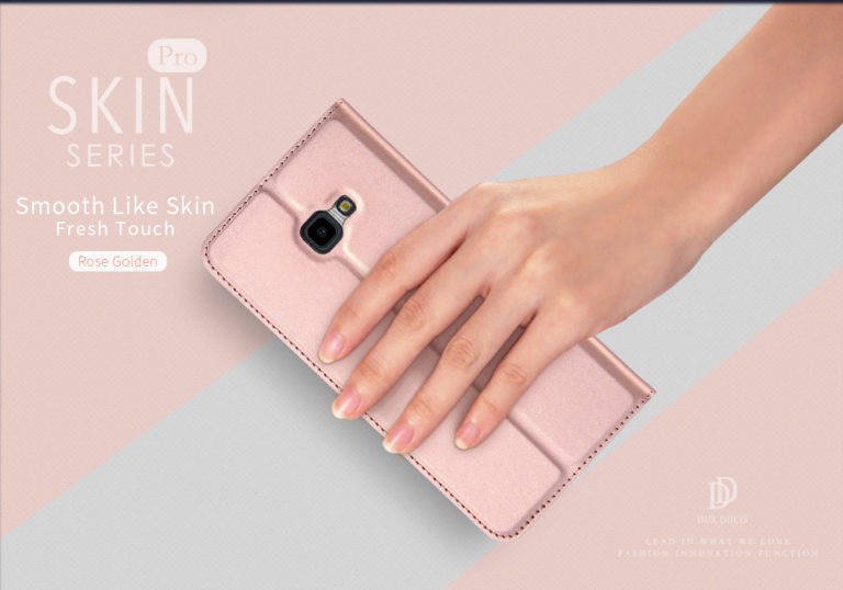 Pouzdro iPhone 14 Plus kožené Dux Ducis Skin růžové