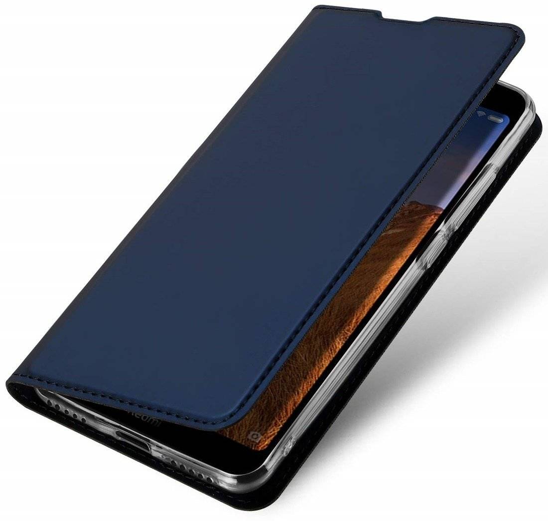 Pouzdro iPhone 14 Pro Max kožené Dux Ducis Skin modré