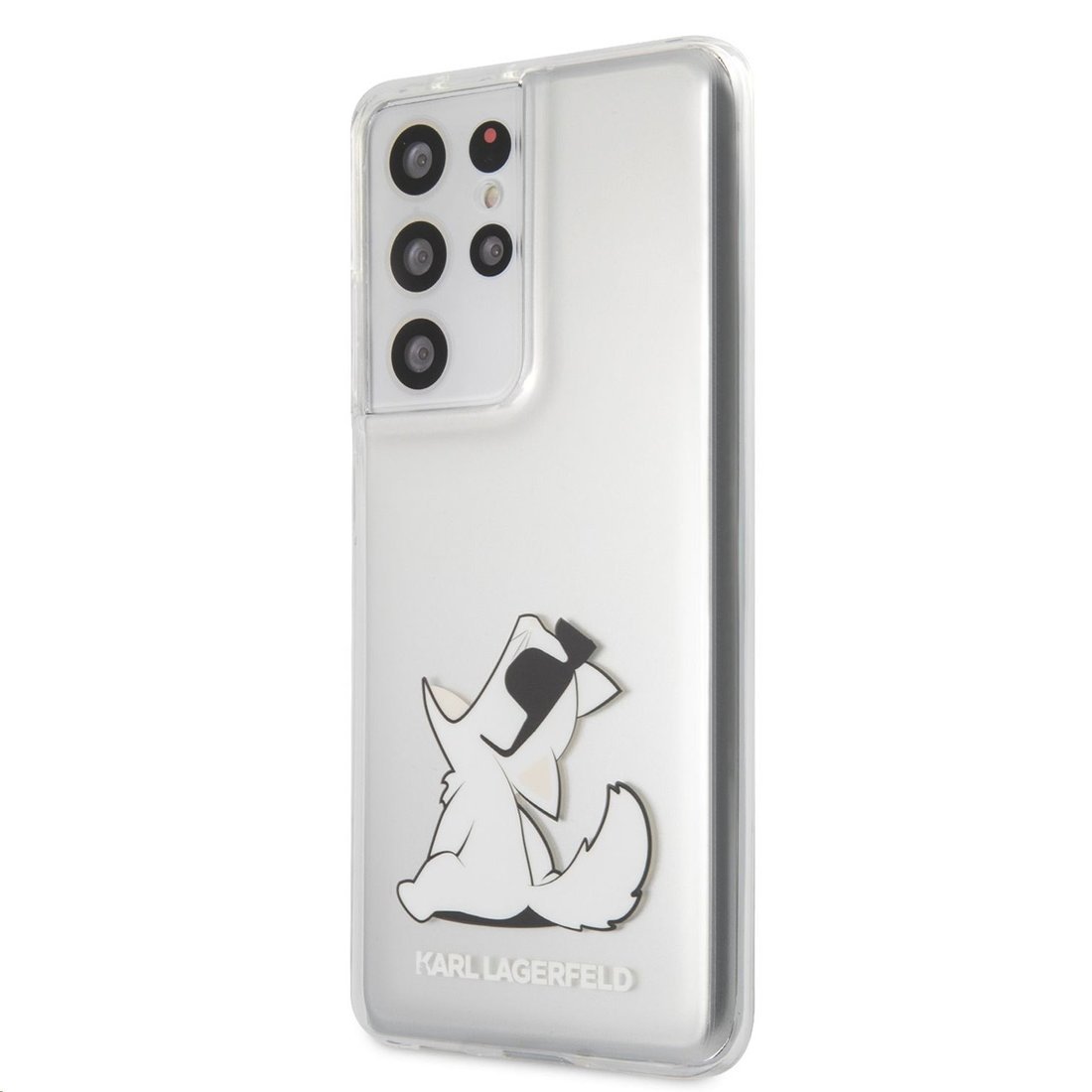 Kryt Samsung Galaxy S21 Plus Karl Lagerfeld - Choupette KLHCS21MCFNRC transparentní