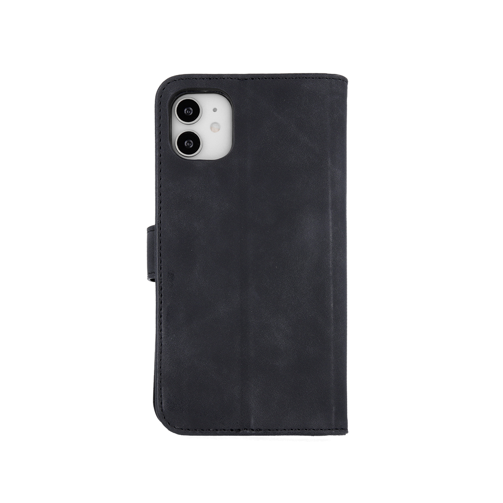 Pouzdro flip iPhone 14, Velvet eko kůže, černé
