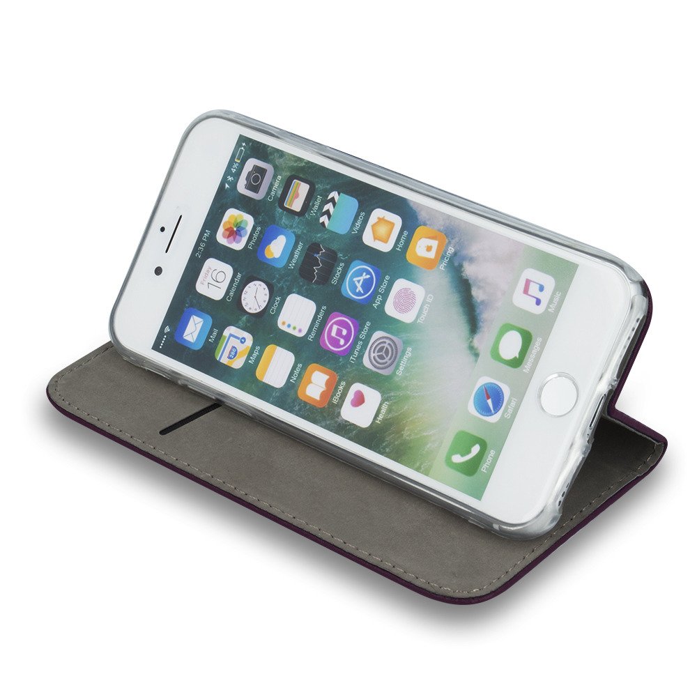 Pouzdro flip VIVO X80, eko kůže - vínové