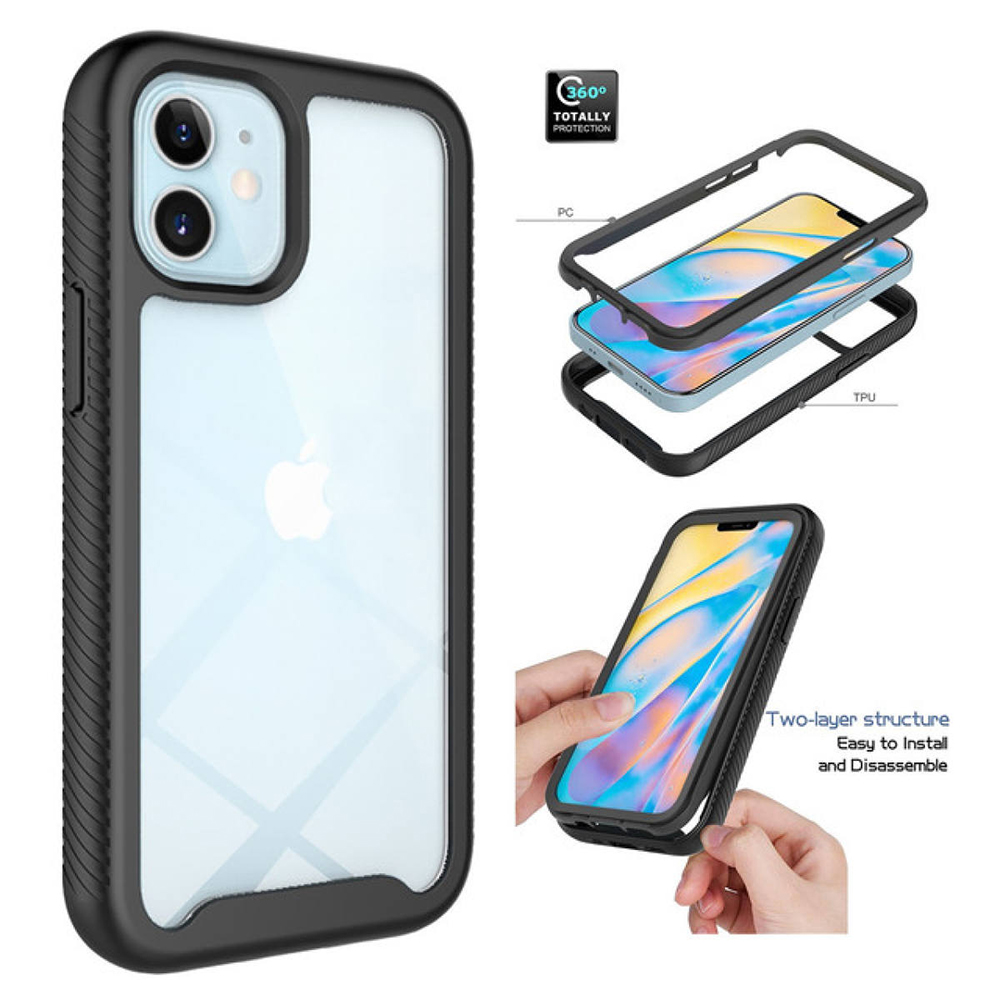 Pouzdro iPhone 11 Pro  Techsuit - Defense360 Pro + ochrana obrazovky, černé