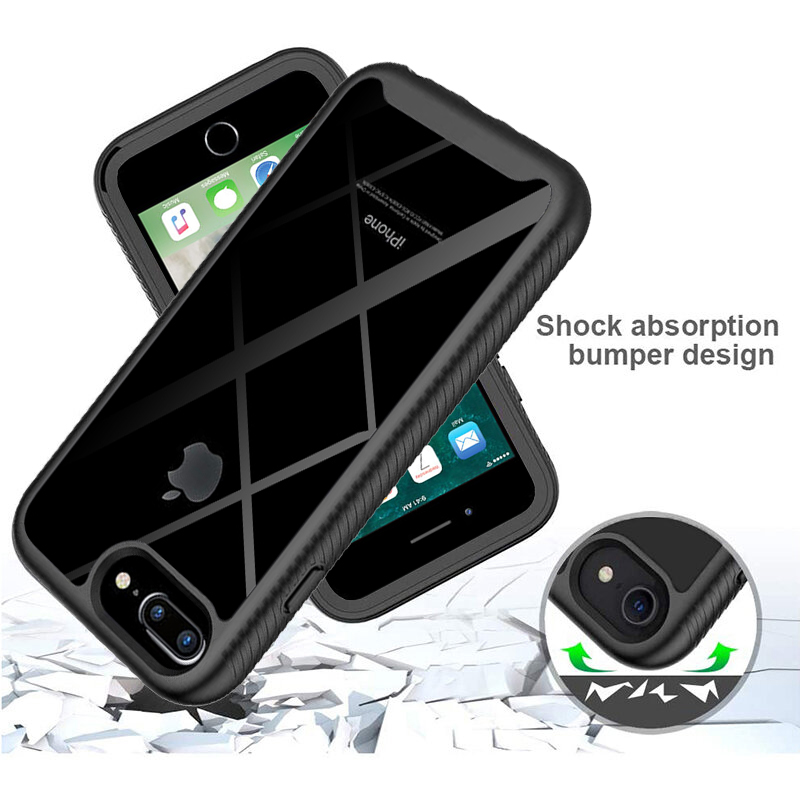 Pouzdro iPhone 6  / 7 / 8 / SE 2022 Techsuit - Defense360 Pro + ochrana obrazovky, černé