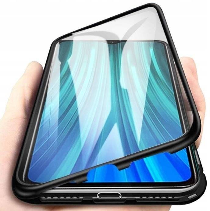 Pouzdro iPhone 14 Pro Max 3in1 Double Magnetic 360° Aluminium & Glass black