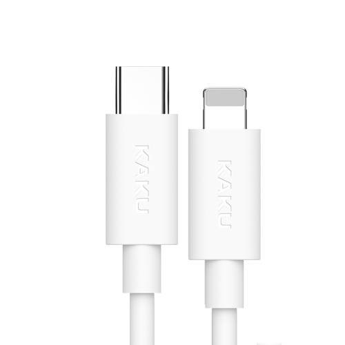 Datový kabel USB typu C PD na iPhone Lightning 2,1A 1m KAKU s rychlým nabíjením (KSC-238) bílý