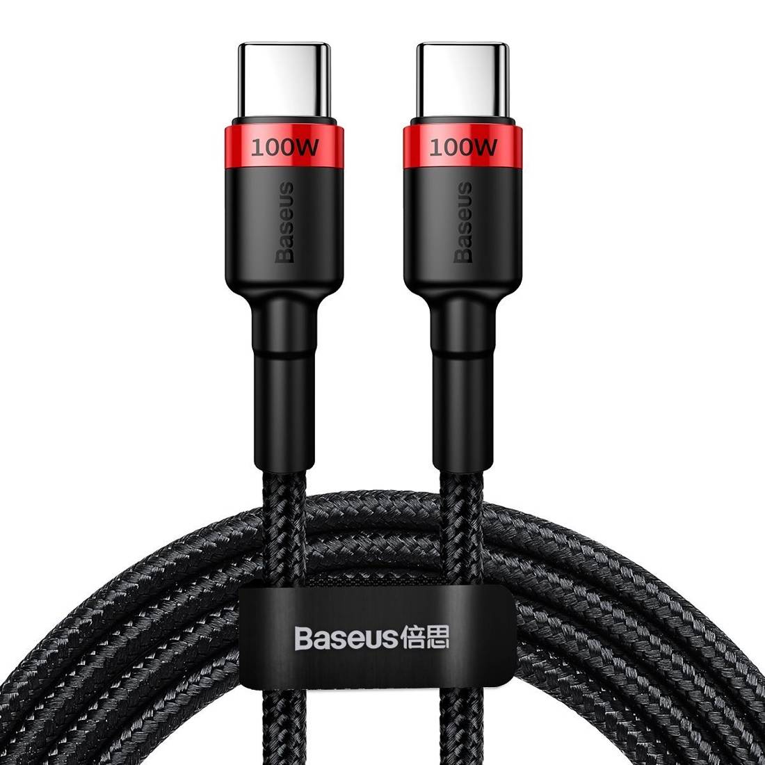 Datový kabel Baseus Cafule USB-C to USB-C Baseus Cafule, 100W, 2m černý/červený
