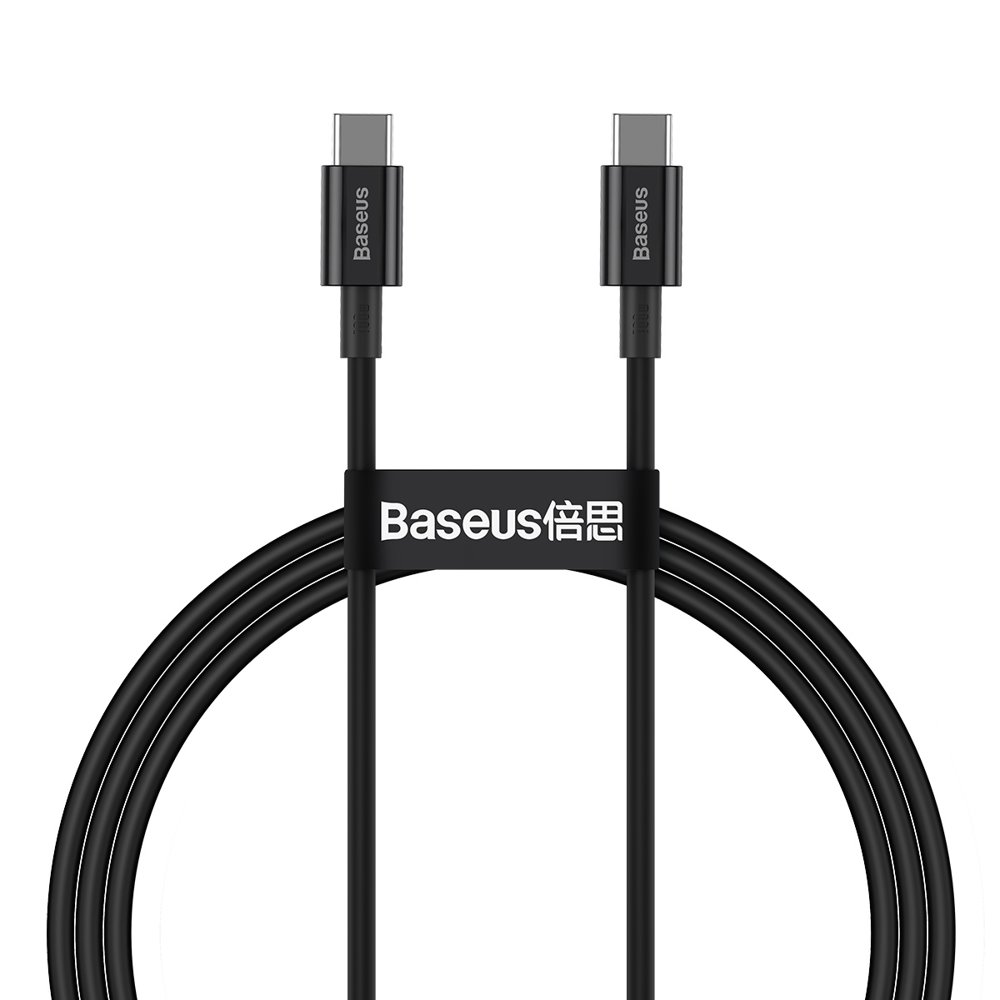 Datový kabel Baseus Superior Series (CATYS-B01) - Type-C to Type-C, 100W, 1m černý