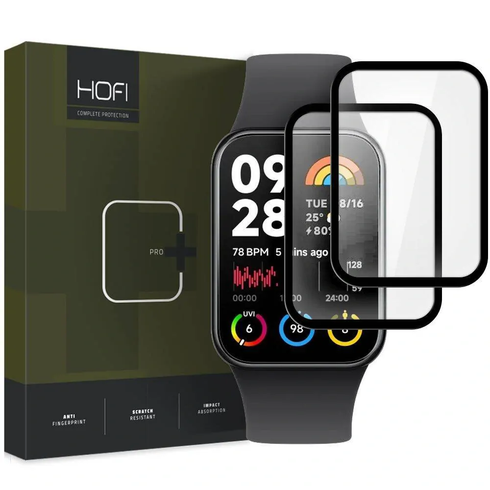 Tvrzené hybridní sklo Xiaomi SMART BAND 8 Pro HOFI Hybrid Pro+ (2 kusy) černé