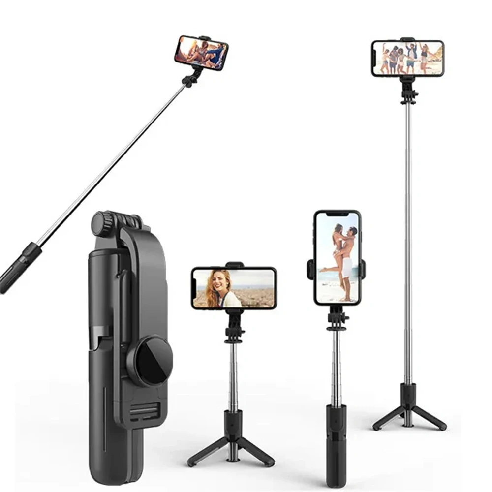 Selfie tyč Tripod Techsuit (L11) – Stabilní stativ s Bluetooth samospouští, 360 rotace, 73 cm – černá