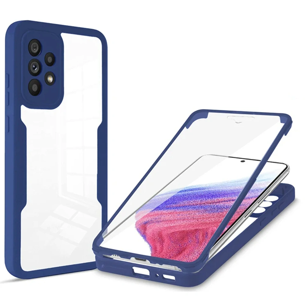 Pouzdro Samsung Galaxy A53 5G Techsuit - ColorVerse 360 Series + ochrana obrazovky, modré