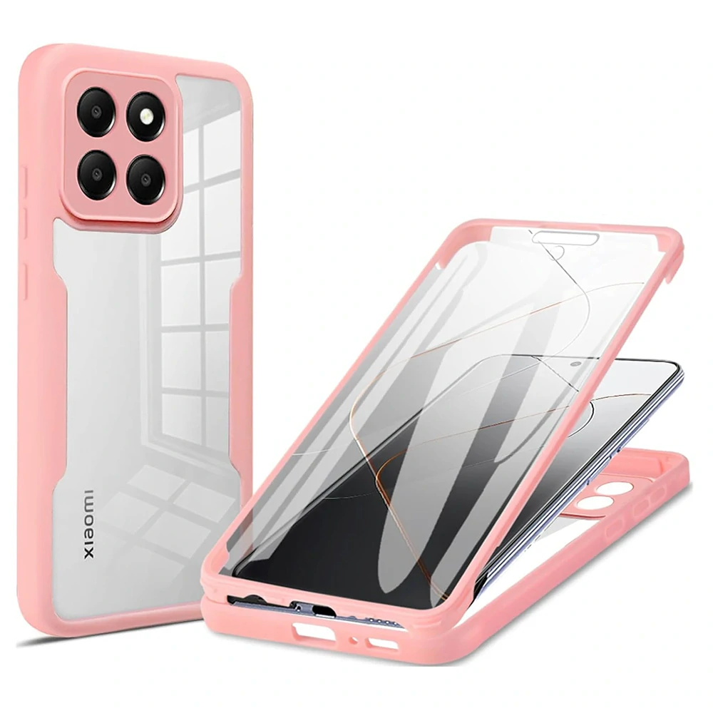 Pouzdro Xiaomi 14 Techsuit - ColorVerse 360 Series + ochrana obrazovky, růžové