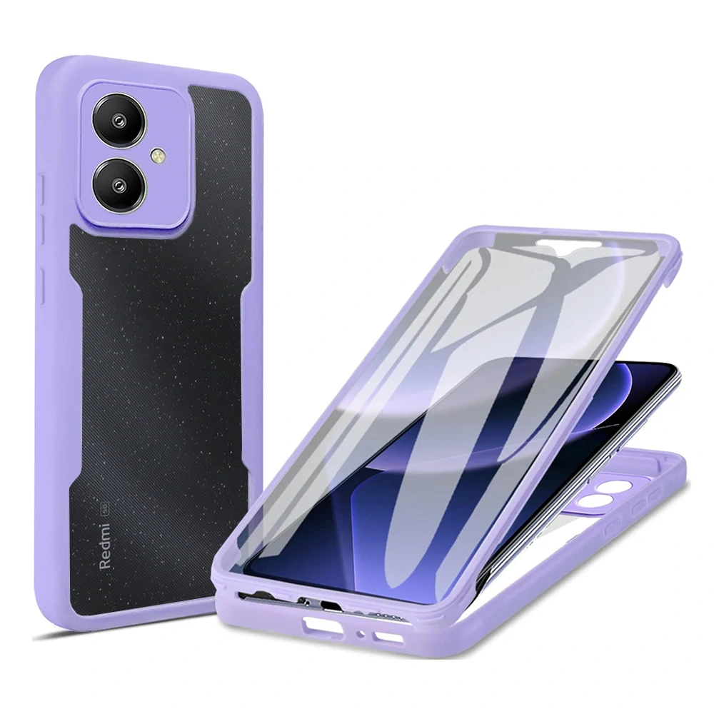Pouzdro Xiaomi Redmi 13C 5G / Poco M6 Techsuit - ColorVerse 360 Series + ochrana obrazovky, fialové
