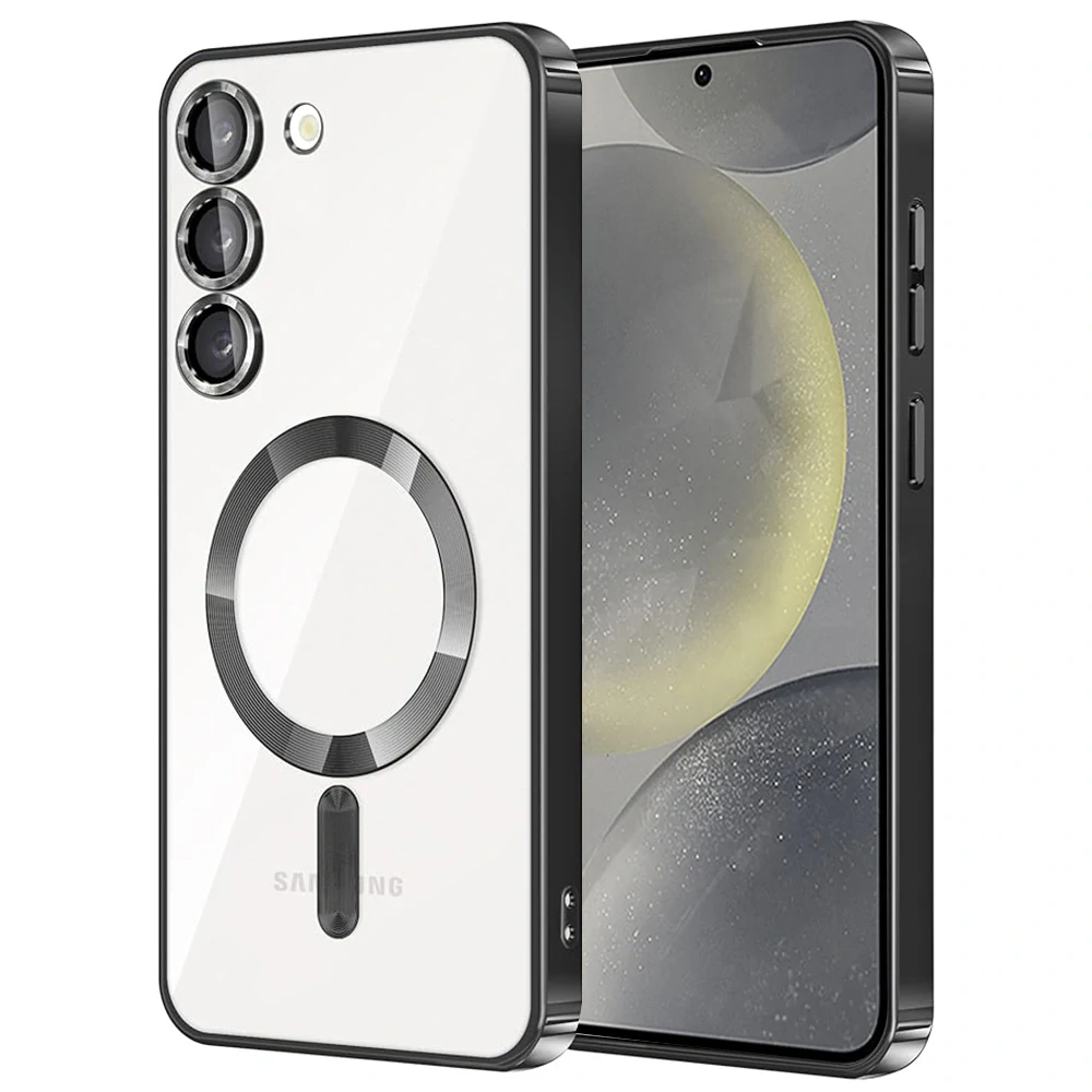 Kryt Samsung Galaxy S23 Techsuit Luxury Crystal MagSafe - černý