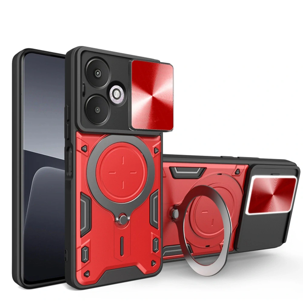 Kryt Xiaomi Redmi 13C 5G / Poco M6 Techsuit CamGuard Pro - červený