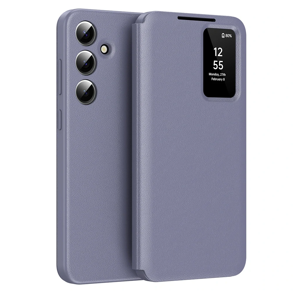 Pouzdro Samsung Galaxy A56 5G Smart View Techsuit, fialové