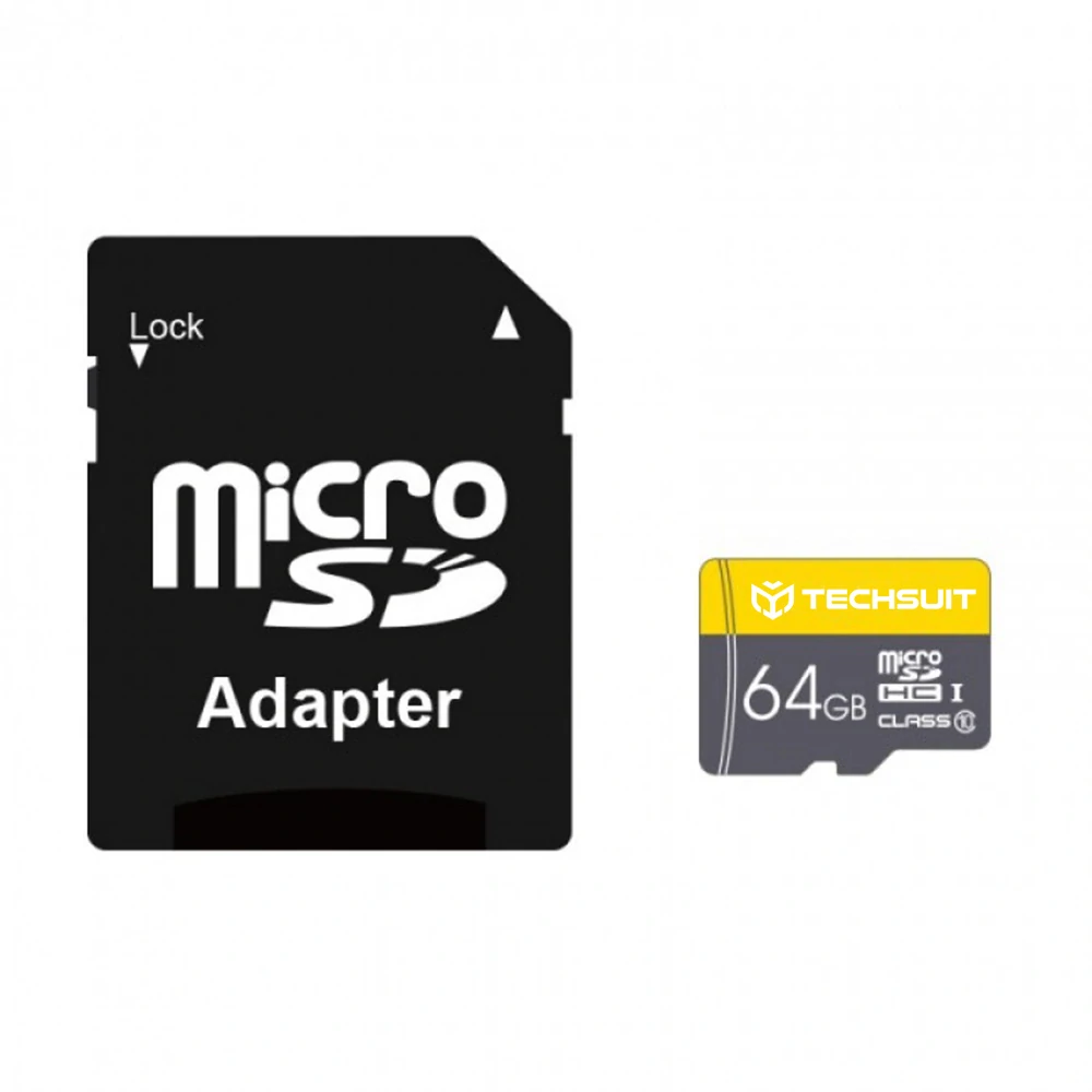 Paměťová karta Techsuit microSDHC 64GB + adaptér, class 10