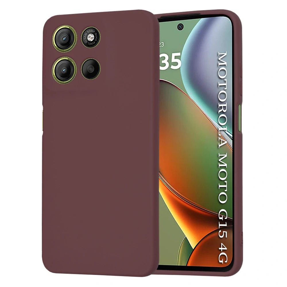 Kryt Motorola Moto G17 / G17 Power / G15 / G15 Power, SoftFlex - plum red