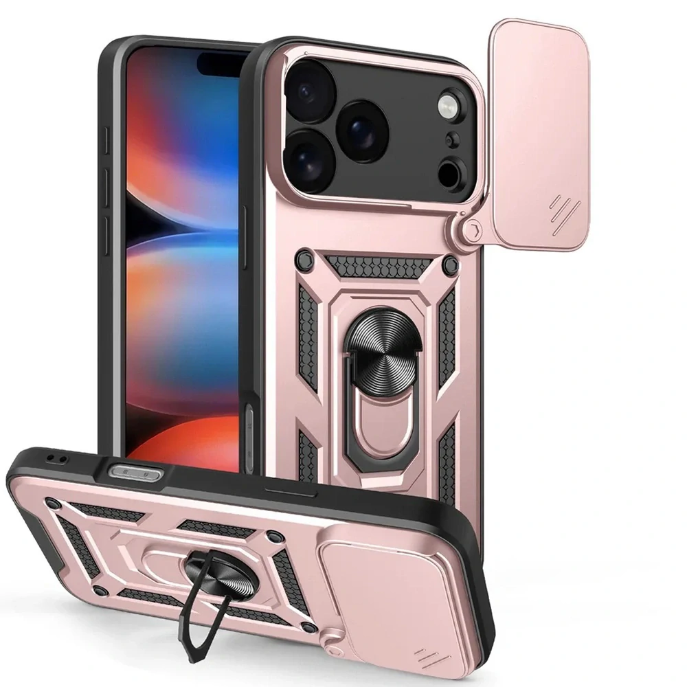 Kryt iPhone 17 Pro / 18 Pro, Techsuit CamShield Pro rose gold
